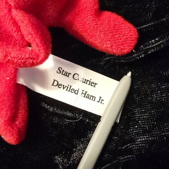 Bean Bag Stuffed Deviled Ham Jr by Star Courier 5" EUC - Picture 5 of 6